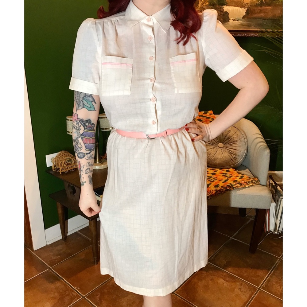 True vintage 1950’s shirt dress.